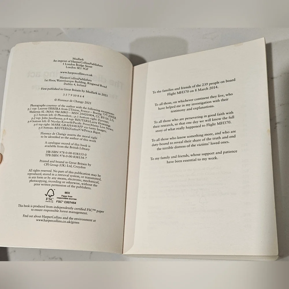 BOGO The Disappearing Act: The Impossible Case of MH370 Paperback Book